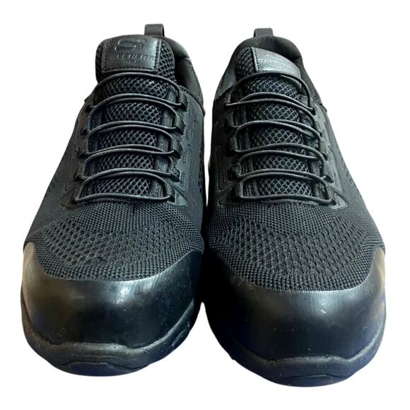 Skechers Men's Work Shoes 11.5 Black Slip Resistant Alloy Toe Memory Foam - Picture 8 of 9